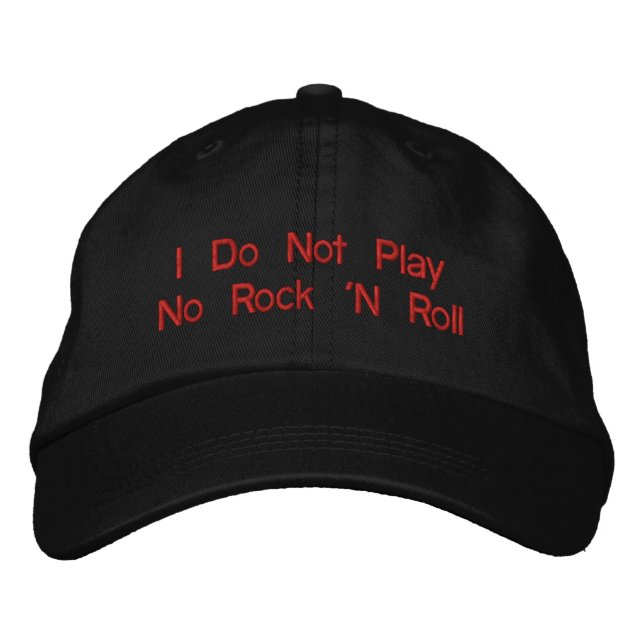 Bordada "No juego rock 'N Roll - gorra ajustable (Anverso)