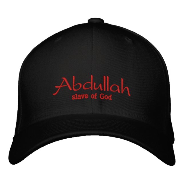Bordada Nombre Abdullah Cap / Gorra (Anverso)