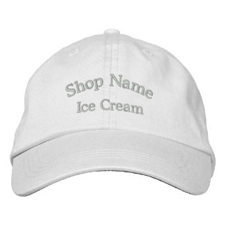 Bordada Nombre de la tienda de helados de Gorra bordado