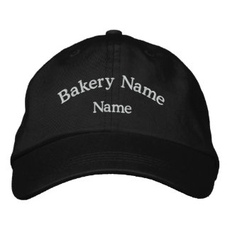 Bordada Nombre de panadería bordado Gorra negro