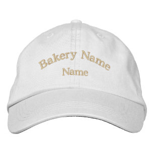 Bordada Nombre de panadería Gorra bordado