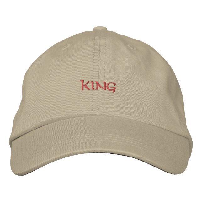 Bordada Nombre KING Gorra del tapón impreso (Anverso)