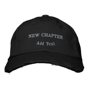 Bordada Nuevo Capítulo con Agregar Texto Gorra Negra Fresh