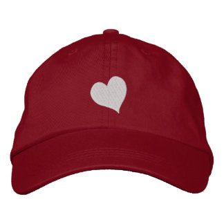 Bordada Pequeño Gorra borrosa de corazón
