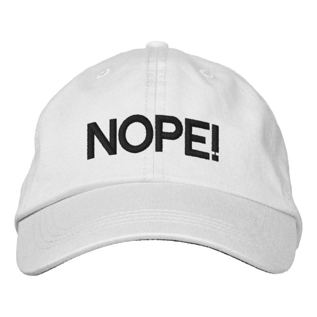 Bordada Personalizado Ajustable "No!" Gorra (Anverso)