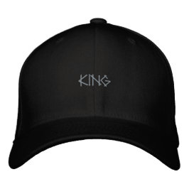 Bordada PERSONALIZADO de texto KING Gorra de tapón de vise