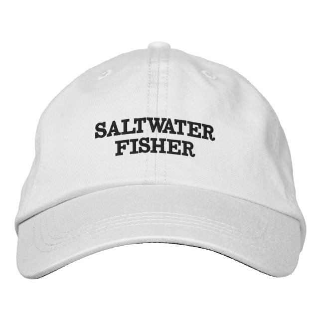 Bordada Pescador de agua salada Gorra de Pesca (Anverso)