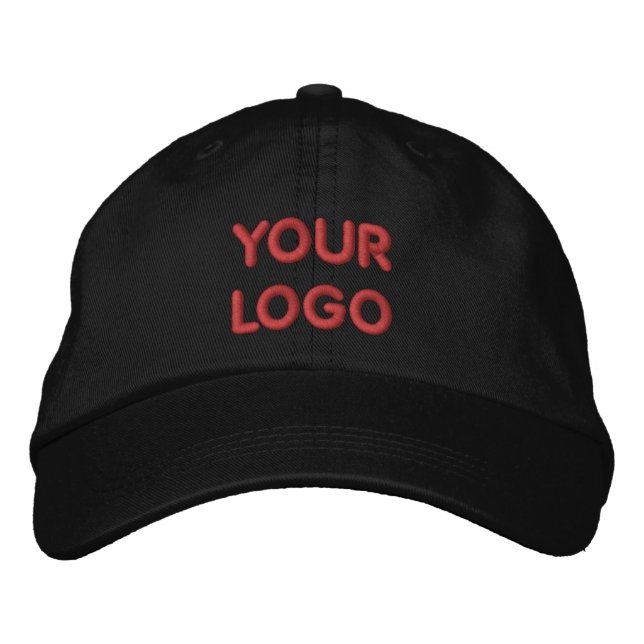 Bordada Plantilla de Gorra con bordado de texto Personaliz (Anverso)