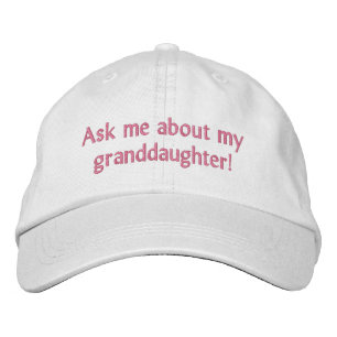Bordada Pregúntame por mi nieta. Gorra