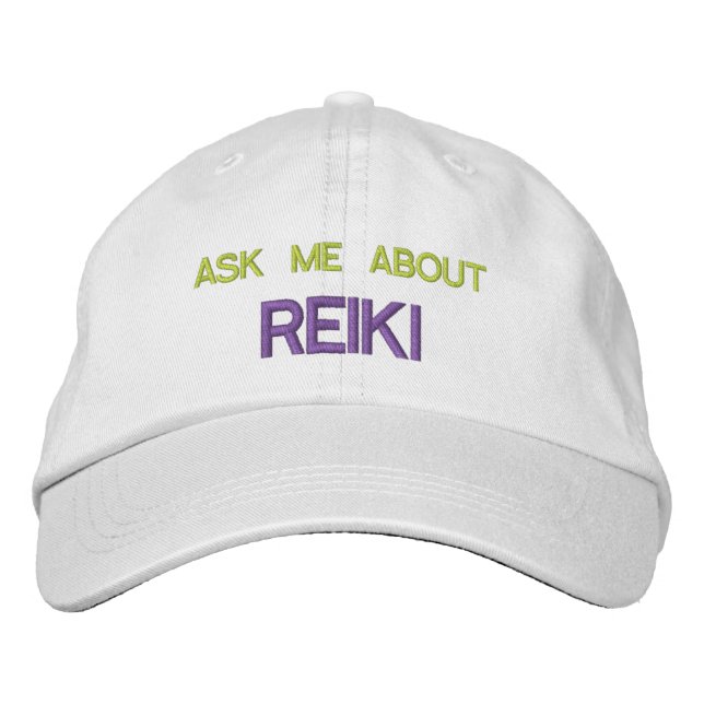 Bordada PREGUNTARME SOBRE REIKI - Gorra ajustable personal (Anverso)