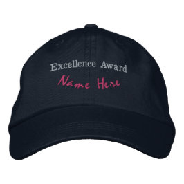 Bordada Premio a la Excelencia Personalizada Gorra Azul Ma