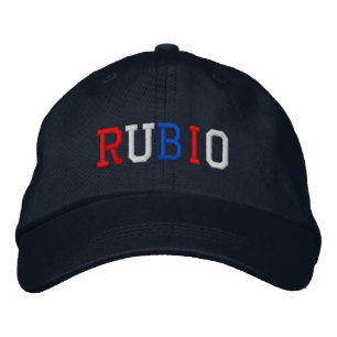 Bordada Presidente Rubio 2016 Gorra patriótico del azul ro