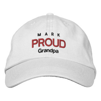 Bordada PROUD GRANDPA Gorra ajustable personalizado V07