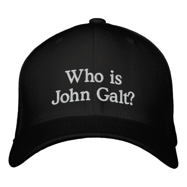 Bordada ¿Quién es John Galt? Gorra (Anverso)