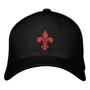 Bordada Red Fleur de Lis Embroidered Gorra