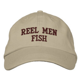 Bordada Reel Men Fish Embroidered Gorra
