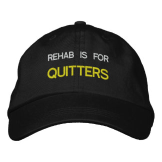 Bordada Rehab Es Para Quitters Embroidadas Gorra