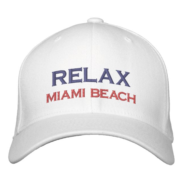 BORDADA RELAX GORRA MIAMI BEACH FLORIDA (Anverso)
