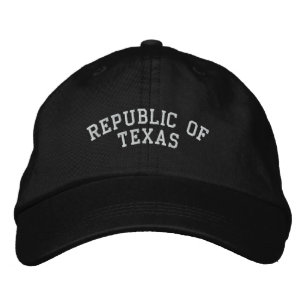 Bordada República de Texas con la gorra ajustada en negro