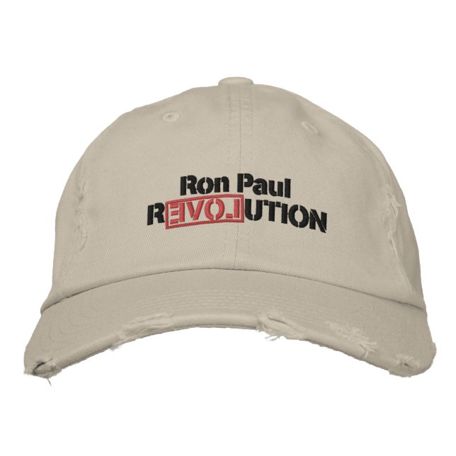 Bordada Ron Paul Revolution Borded Gorra (Anverso)