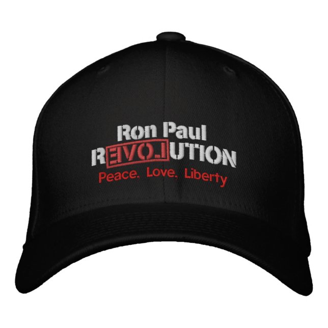 Bordada Ron Paul Revolution Borded Gorra (Anverso)