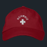 Bordada Schweiz Cap - Gorra de Suiza<br><div class="desc">Schweiz Cap,  Gorra de Suiza - Bandera suiza de la Confederación Suiza conocida como Suiza en inglés,  Schweiz en alemán,  Suisse en francés y Svizzera en italiano.</div>