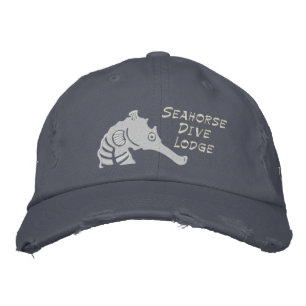 Bordada Seahorse Dive Lodge Embroidered Gorra