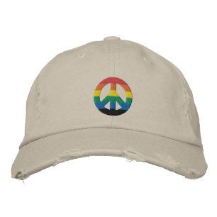 Bordada Signo de paz Rainbow GLBT Gorra