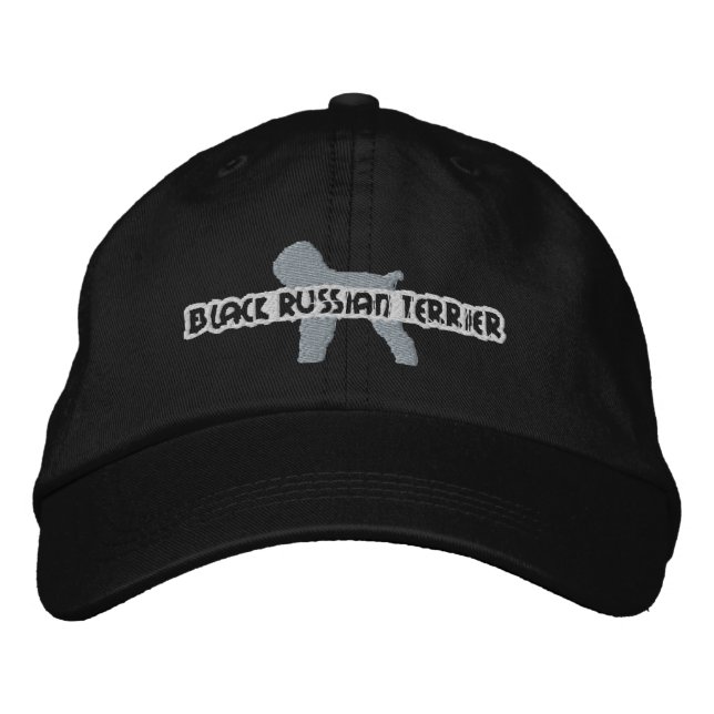 Bordada Silhouette Black Russian Terrier Embroidery Gorra (Anverso)