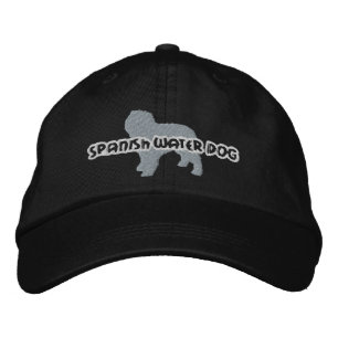 Bordada Silhouette Gorra de Perro de Agua Español Borrado