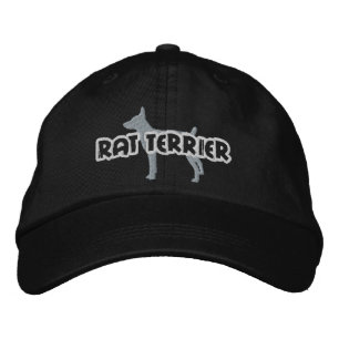 Bordada Silhouette Rat Terrier Embroidered Gorra