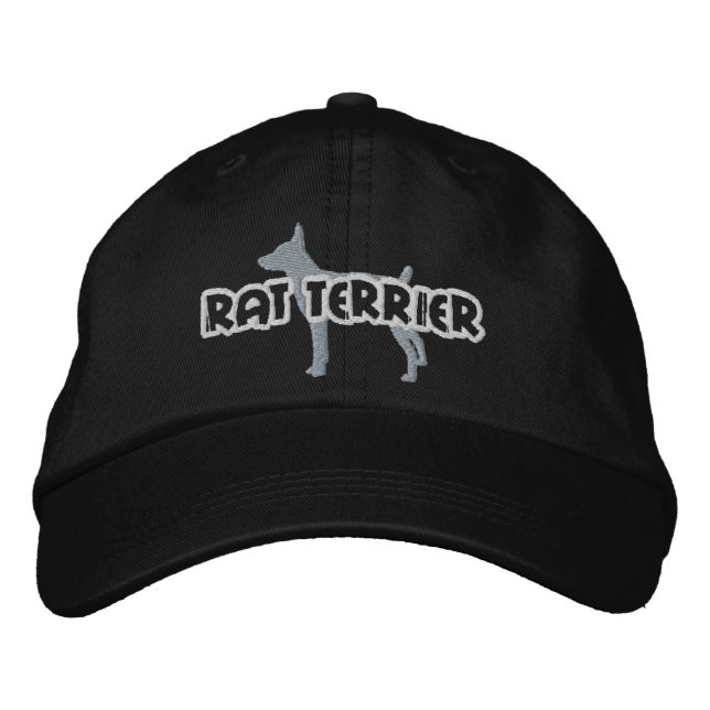 Bordada Silhouette Rat Terrier Embroidered Gorra (Anverso)