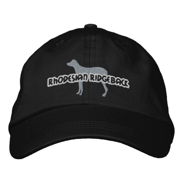 Bordada Silhouette Rhodesian Ridgeback Embroidered Gorra (Anverso)