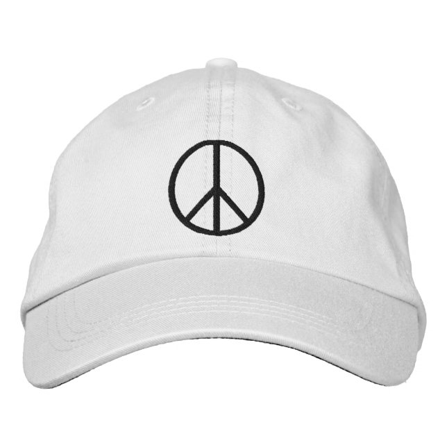 Bordada Símbolo de paz Gorra bordado (Anverso)