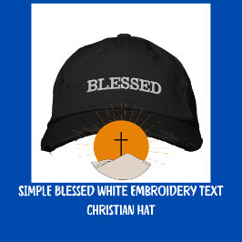 Bordada SIMPLE Blessed White Embroidery Textos Gorra crist
