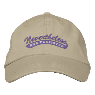 Bordada Sin embargo, persistió. Gorra de béisbol