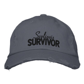 Bordada "Sobreviviente de escoliosis" Gorra bordado