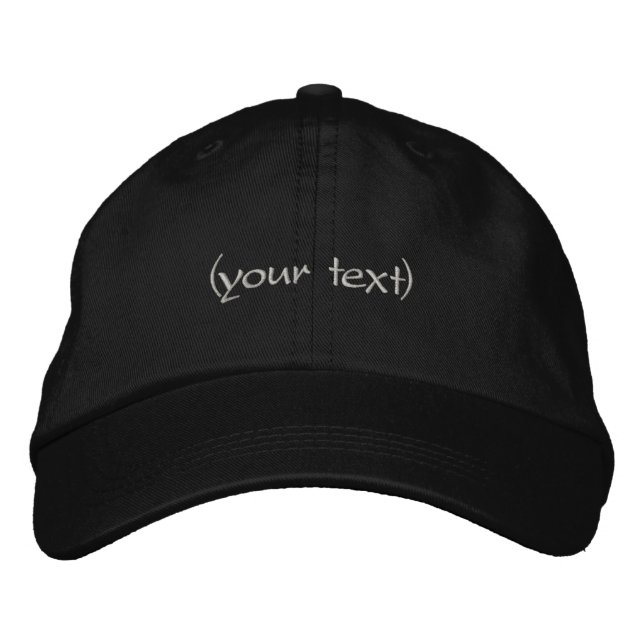 Bordada Sólo añadir la tapa / Gorra con bordado de texto (Anverso)