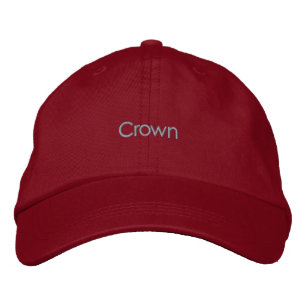 Bordada Sombrero personalizado Corona texto Gorra Color Ro