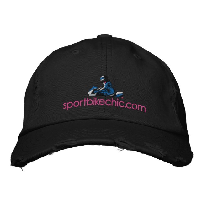 Bordada Sportbikechic.com gorra (Anverso)