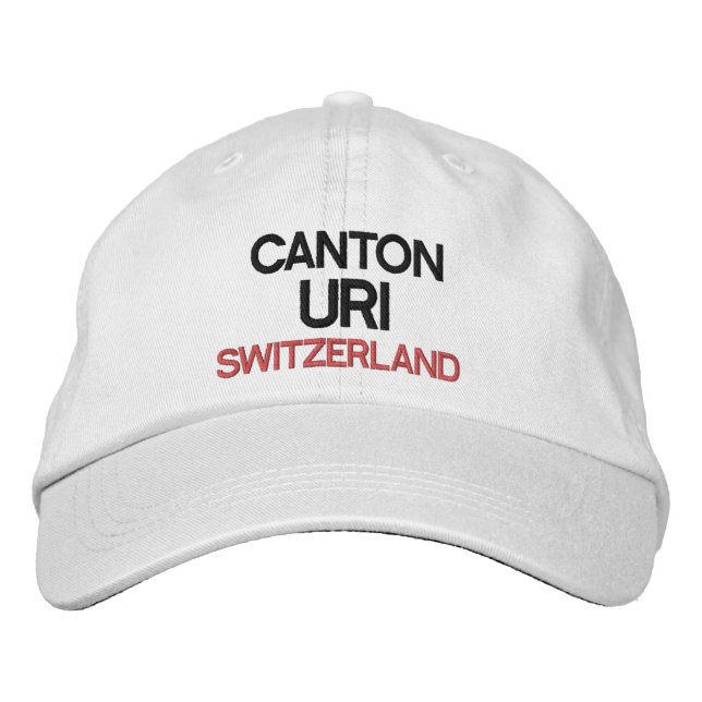 Bordada Suiza: Gorra ajustable personalizado Uri Canton (Anverso)