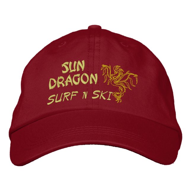 Bordada Sun Dragon Surf n ski Gorra (Anverso)
