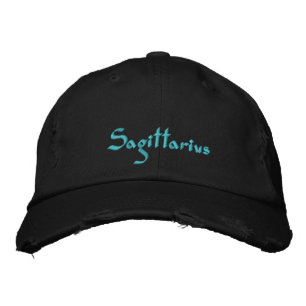 Bordada Tapa borrosa Sagittarius Zodiac / Gorra