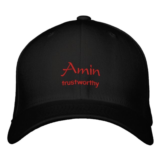 Bordada Tapón Amin Name / Gorra (Anverso)