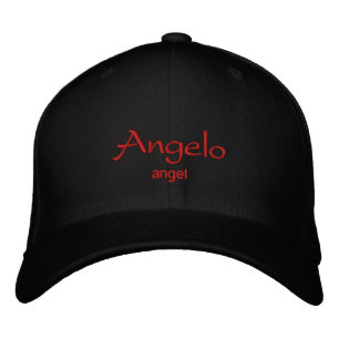 Bordada Tapón de nombre angular / Gorra