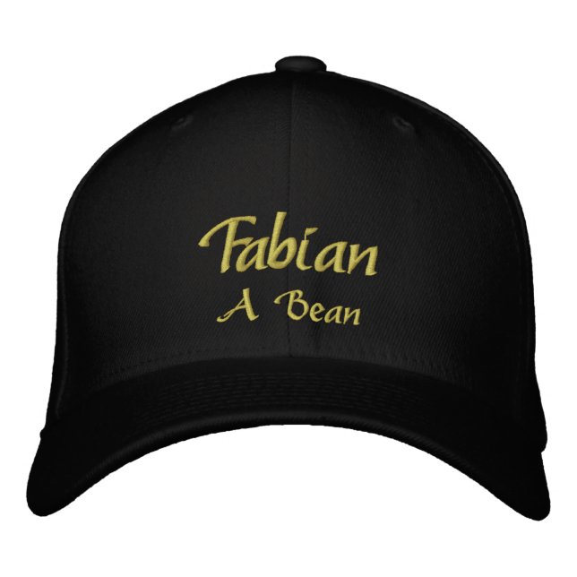 Bordada Tapón de nombre de Fabian / Gorra (Anverso)