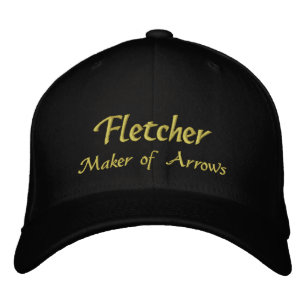 Bordada Tapón de nombre del fletcher / Gorra