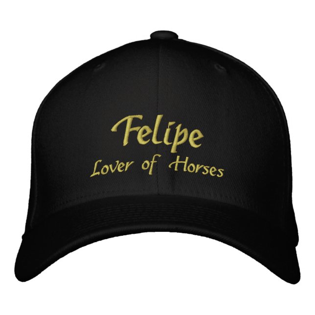 Bordada Tapón de nombre Felipe / Gorra (Anverso)