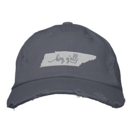 Bordada Tennessee Hey Y'all Gorra - Azul