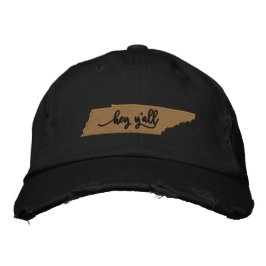 Bordada Tennessee Hey Y'all Gorra - Negro